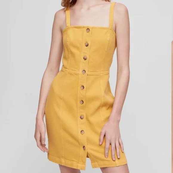 Aritzia Wilfred Shasta Button Dress - Picture 1 of 8